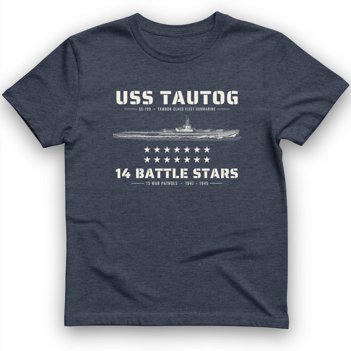 USS Tautog 14 Battle Stars T-Shirt