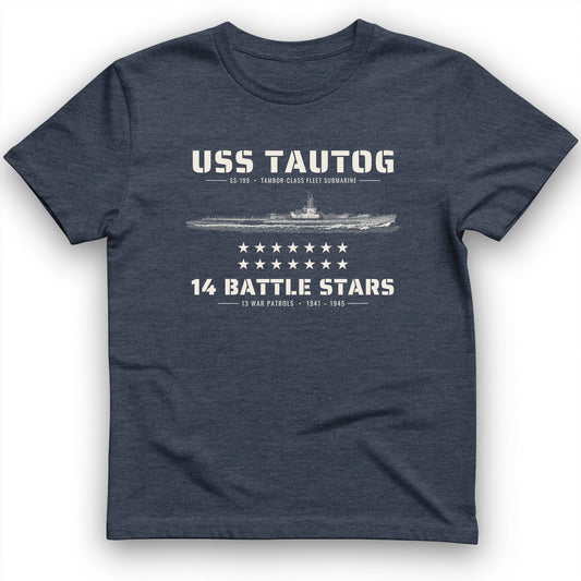 USS Tautog 14 Battle Stars T-Shirt