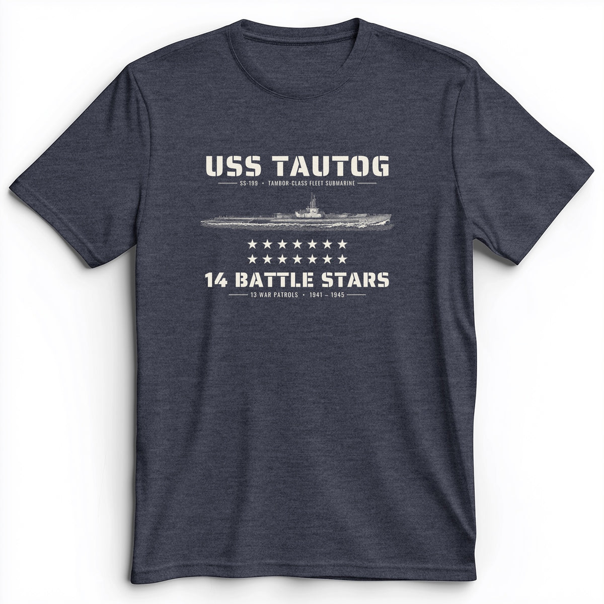 USS Tautog 14 Battle Stars Premium Tee