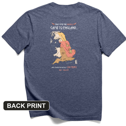 Vikings In England Back Print T-Shirt