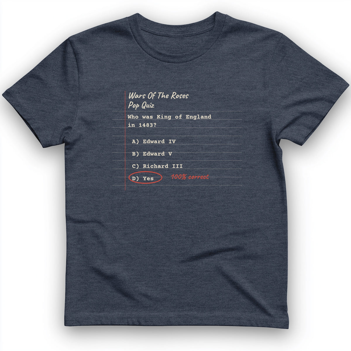 Wars Of The Roses Pop Quiz T-Shirt
