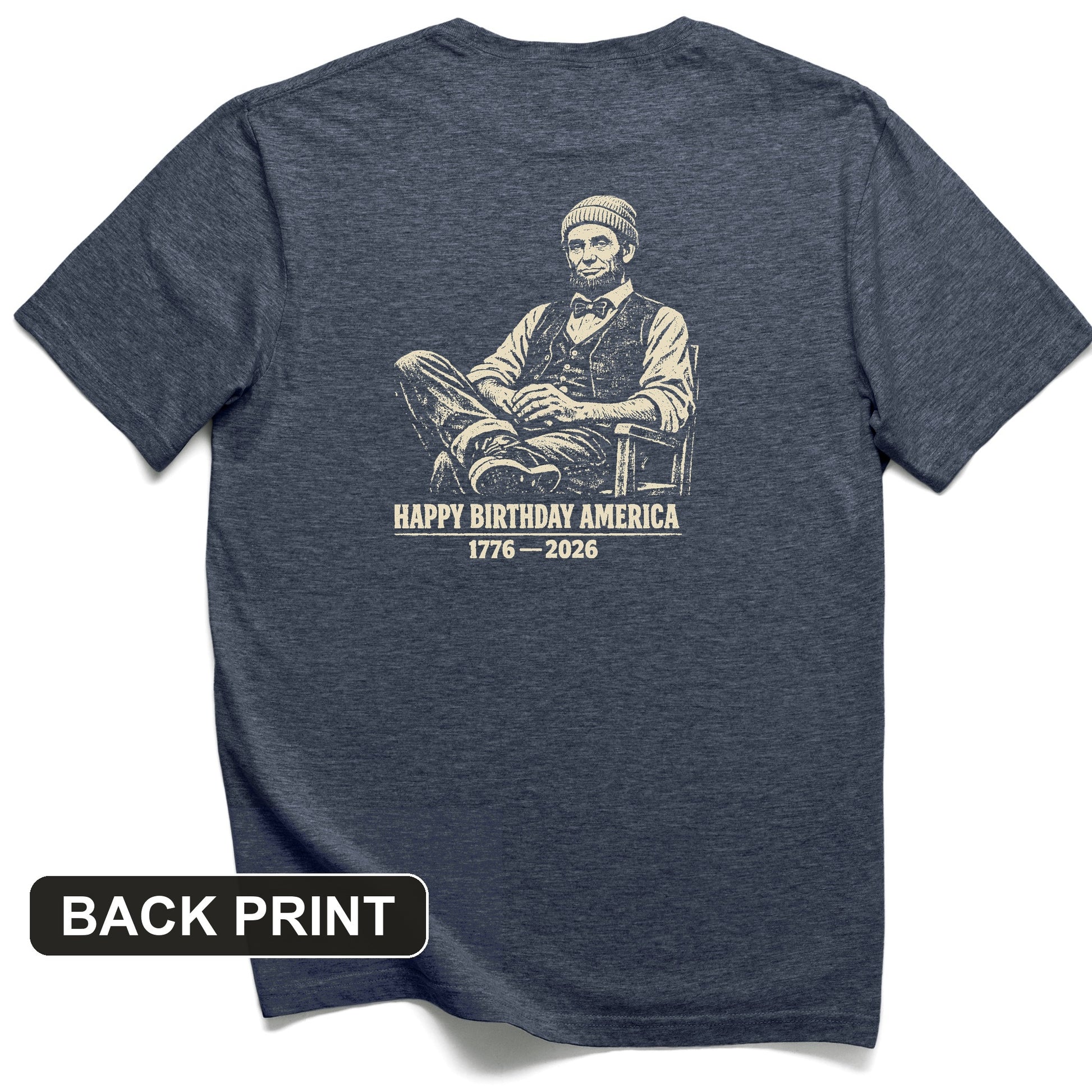 Abe Beanie Back Print T-Shirt