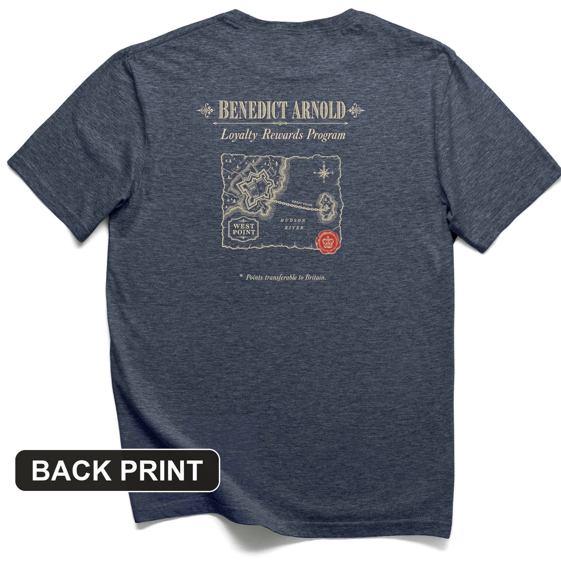 Benedict Arnold Loyalty Rewards Program Back Print T-Shirt