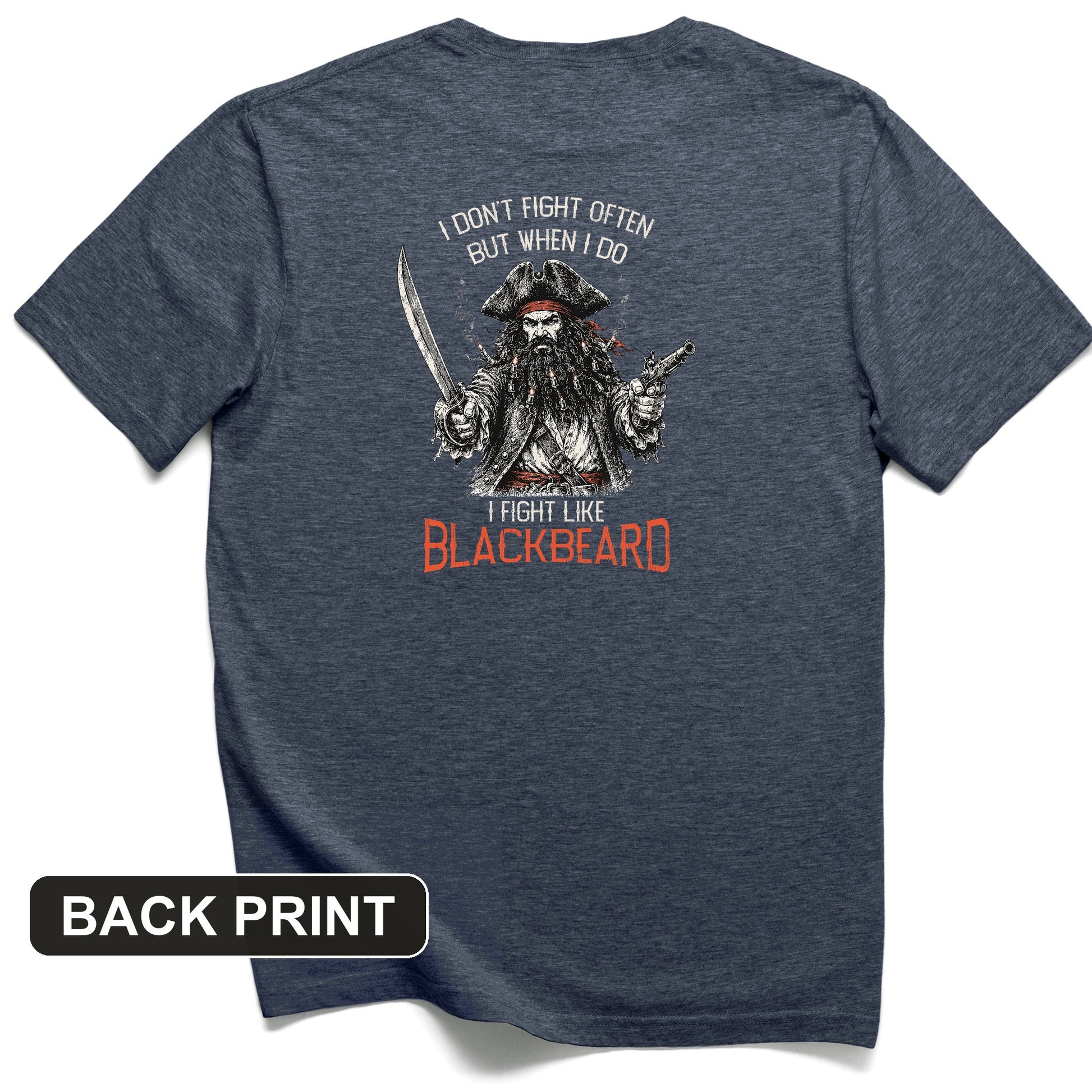 Blackbeard Back Print T-Shirt
