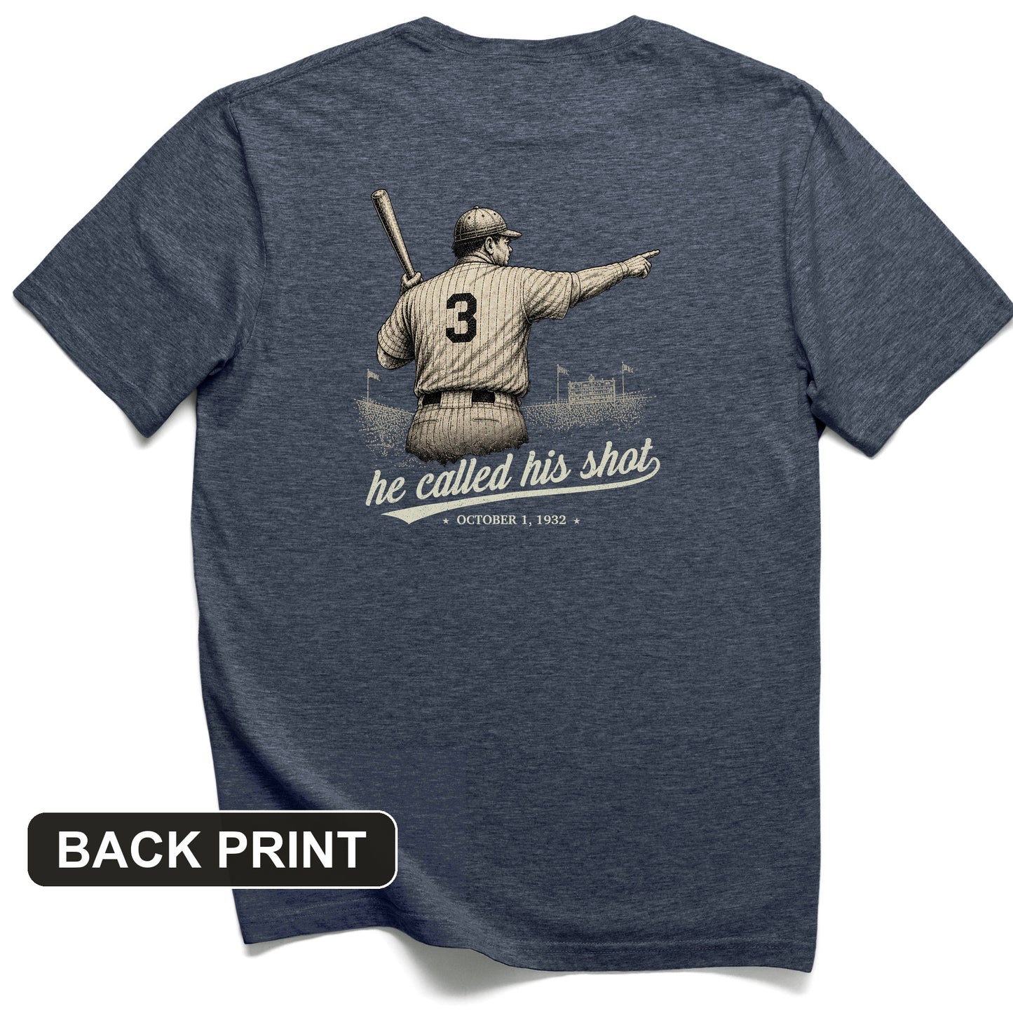 Called His Shot Back Print T-Shirt