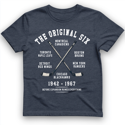 NHL Era of Six T-Shirt Heather Navy / S