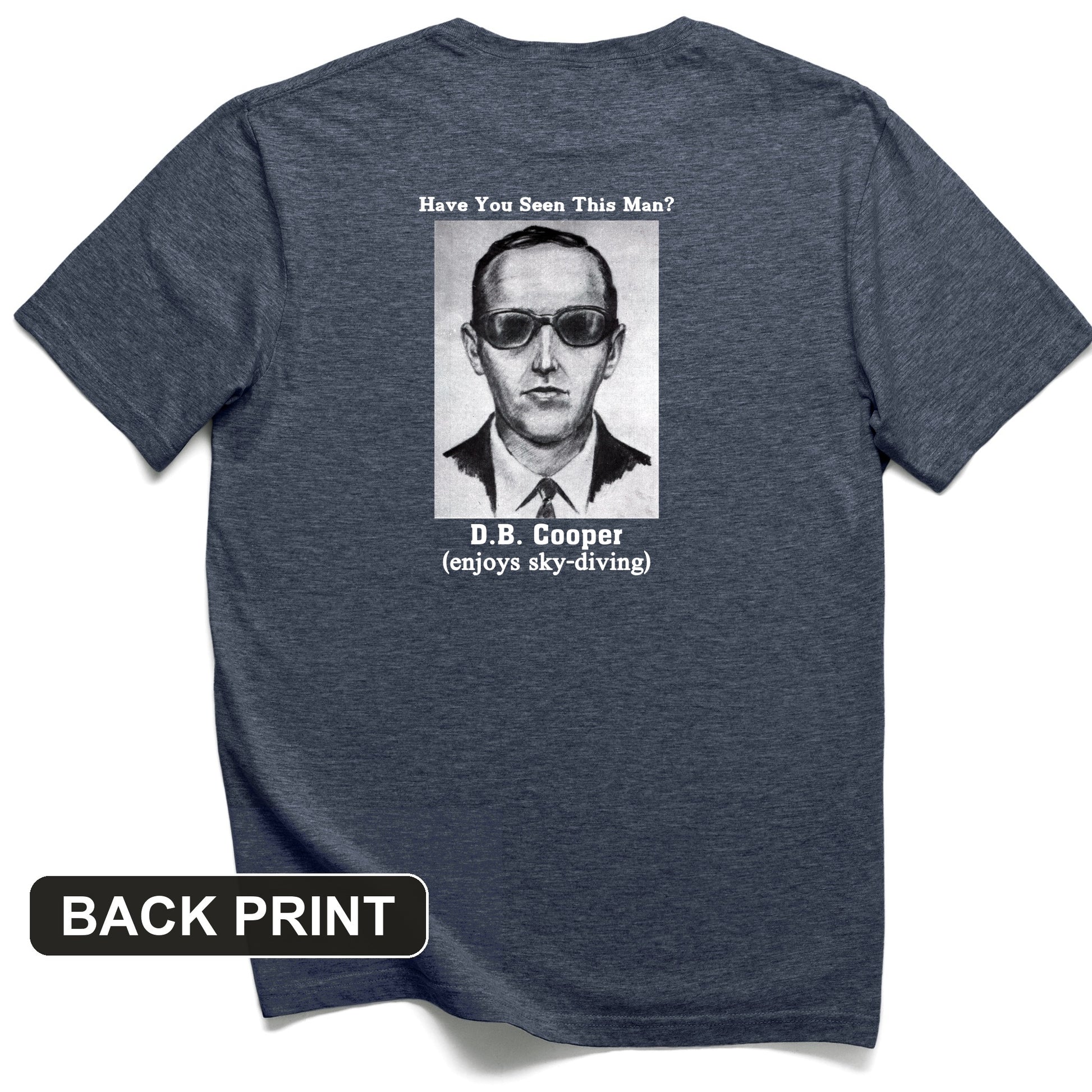 DB Cooper Back Print T-Shirt