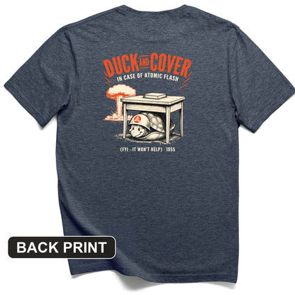 Duck And Cover Back Print T-Shirt