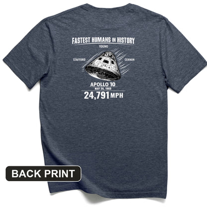 Fastest Humans Back Print T-Shirt