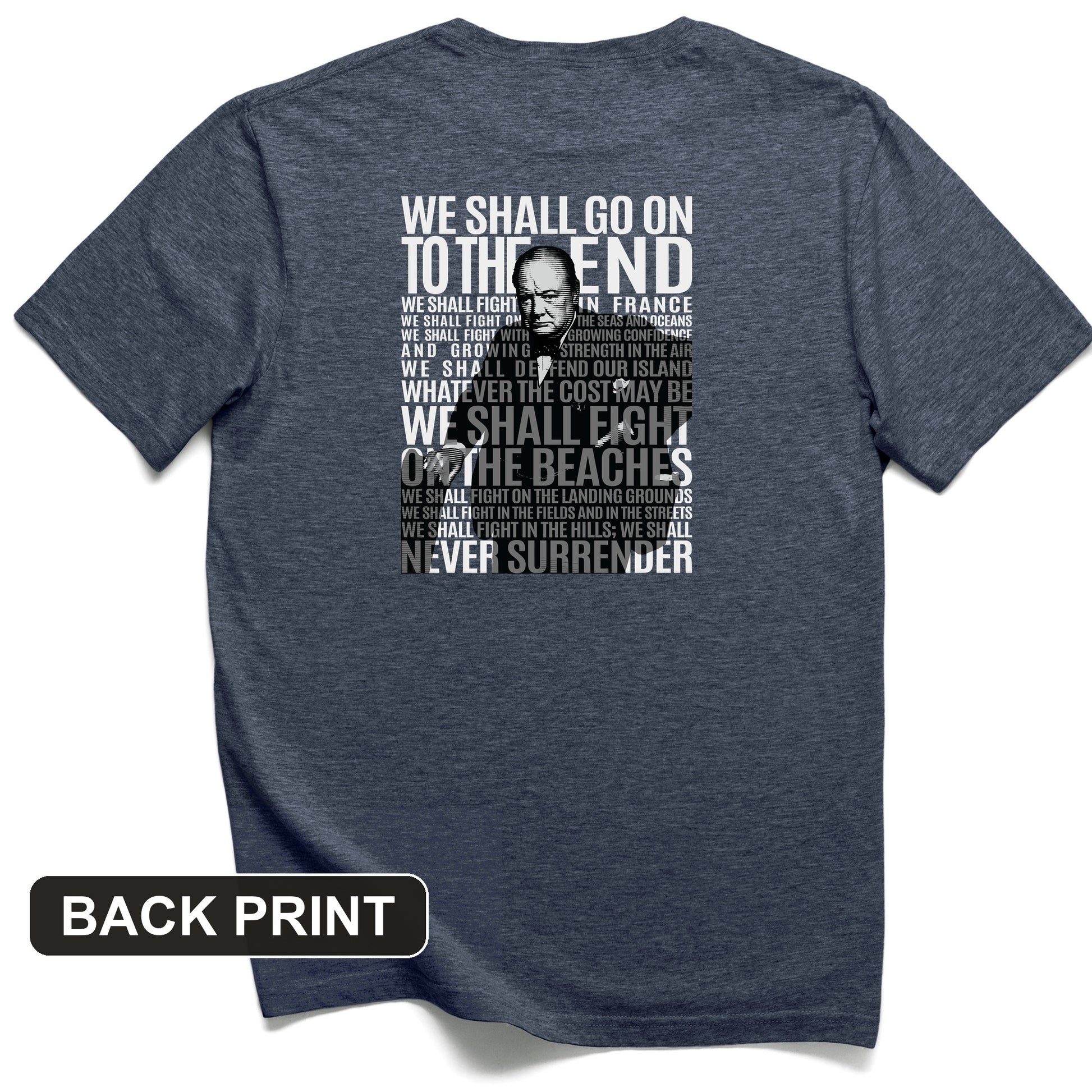 Fight On The Seas And Beaches Back Print T-Shirt