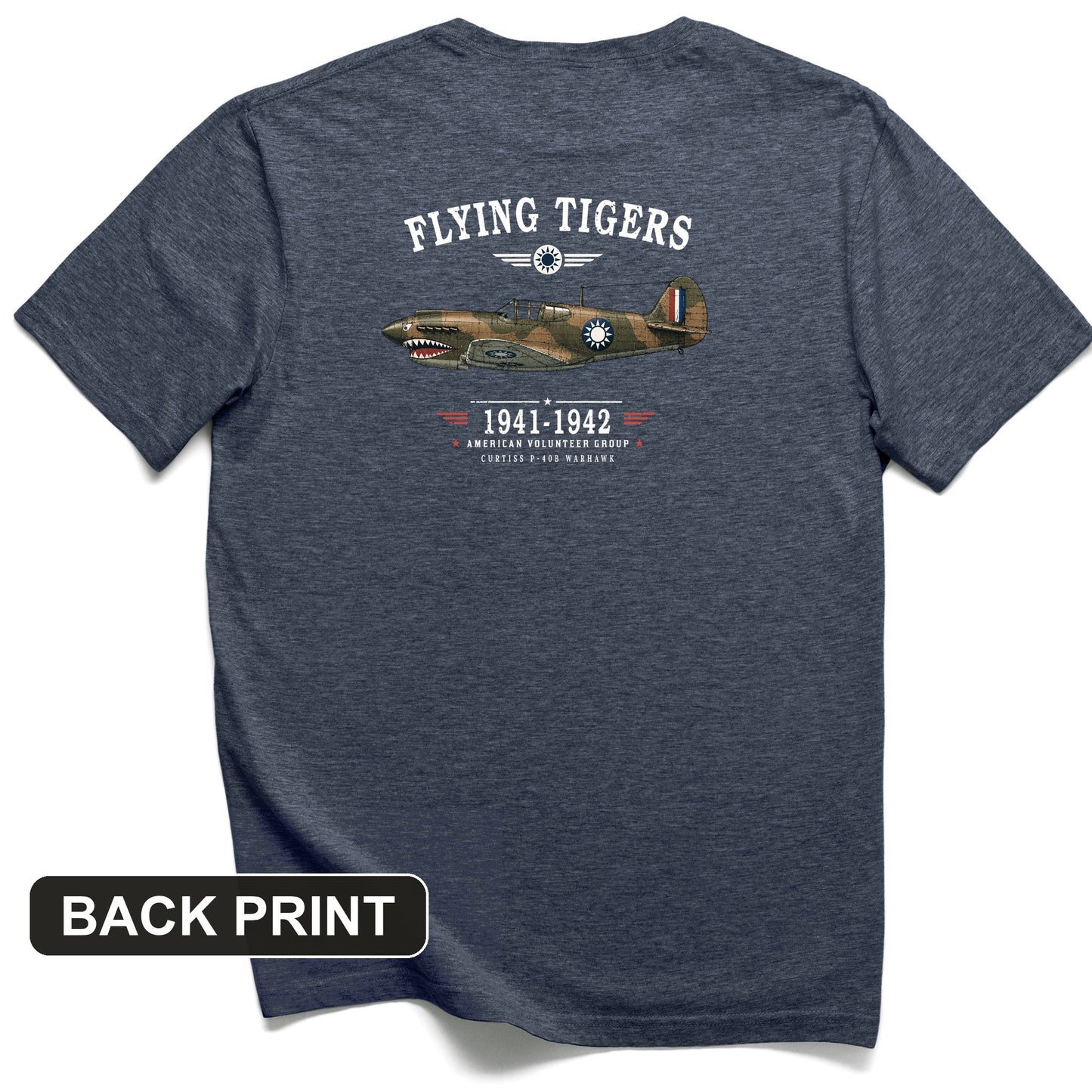 Flying Tigers Back Print T-Shirt