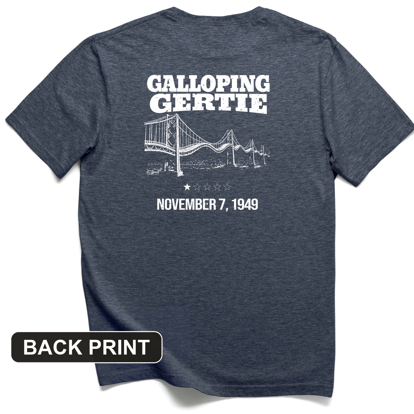 Galloping Gertie Back Print T-Shirt