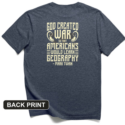 God Created War Back Print T-Shirt