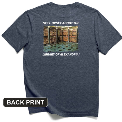Library Of Alexandria Back Print T-Shirt