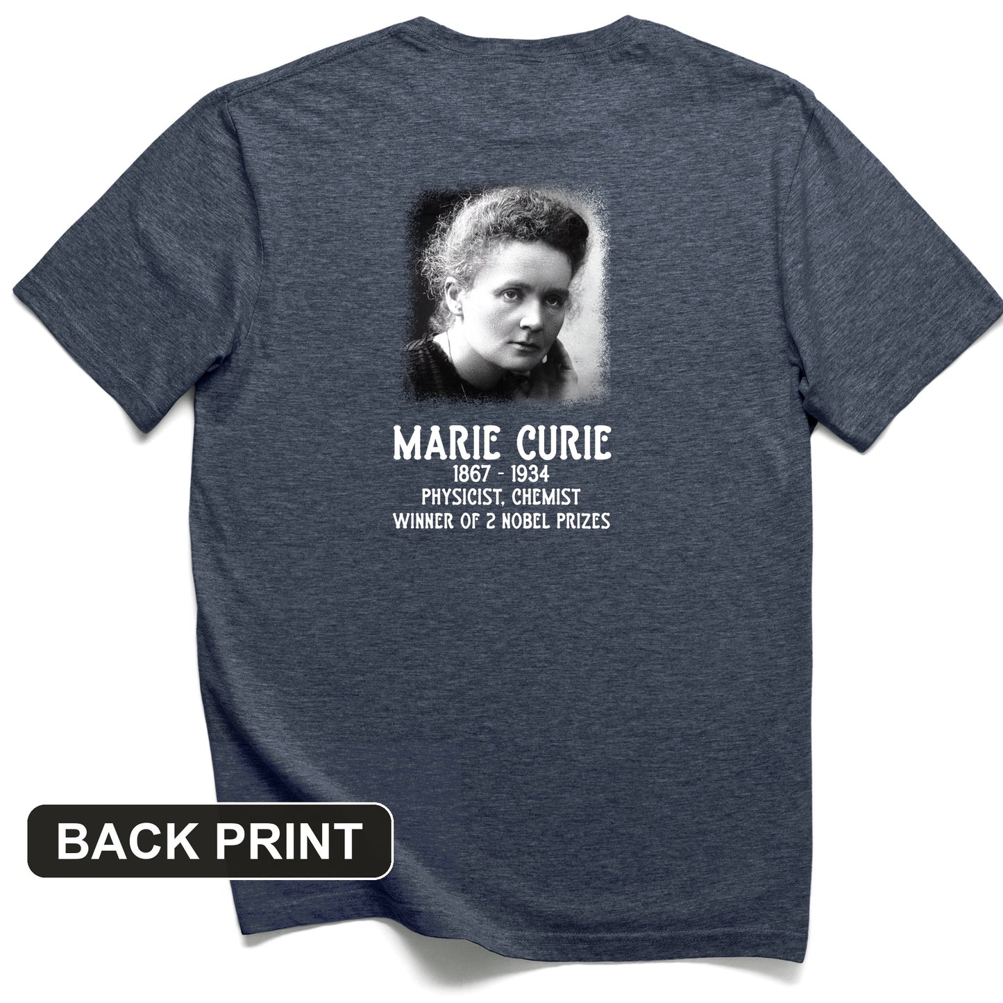 Marie Curie Back Print T-Shirt