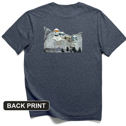 Mount Rushmore Shades Back Print T-Shirt
