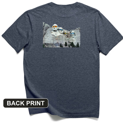 Mount Rushmore Shades Back Print T-Shirt