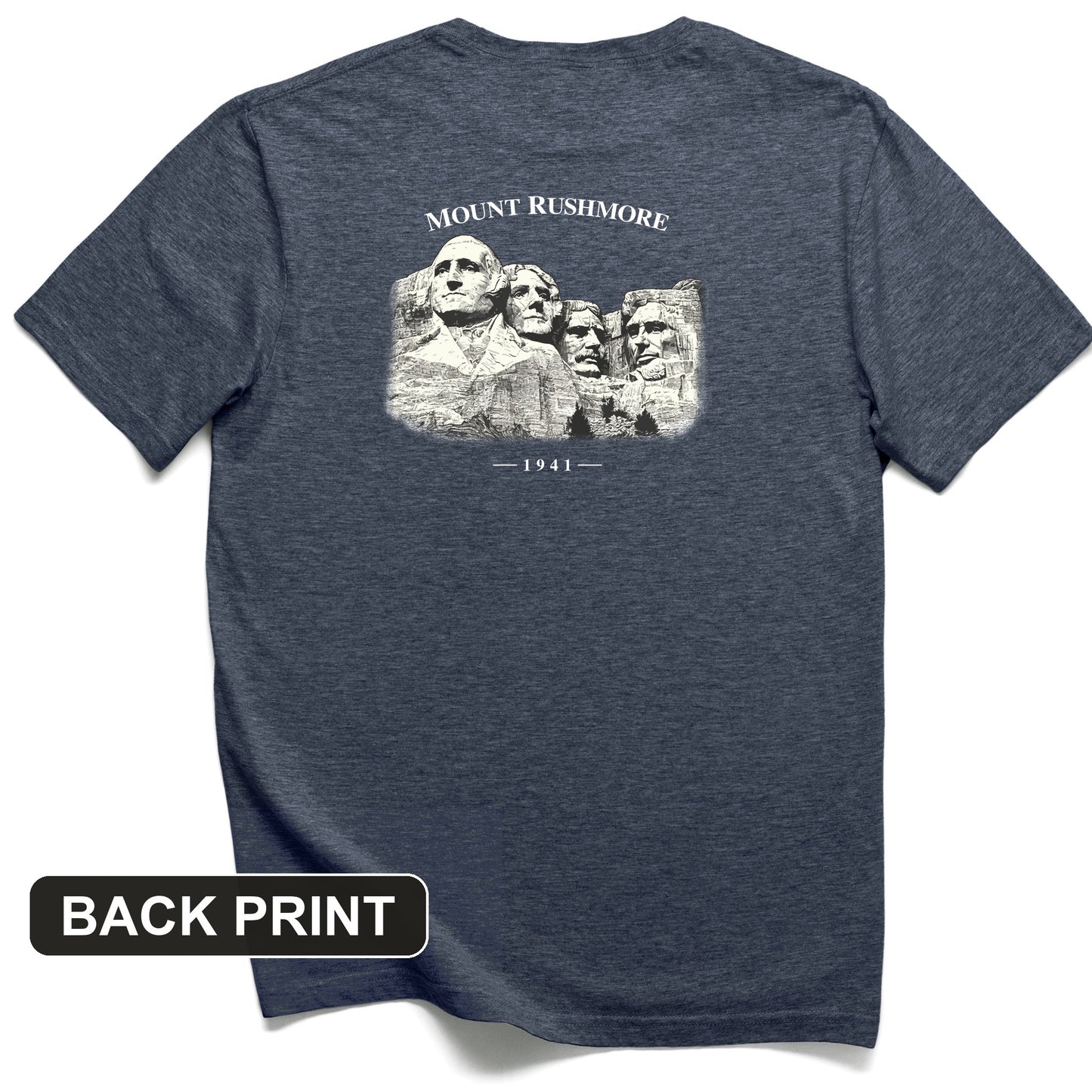 Mount Rushmore Back Print T-Shirt