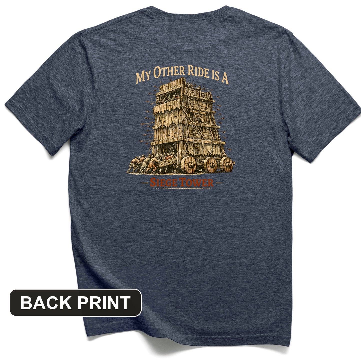 Other Ride Siege Tower Back Print T-Shirt