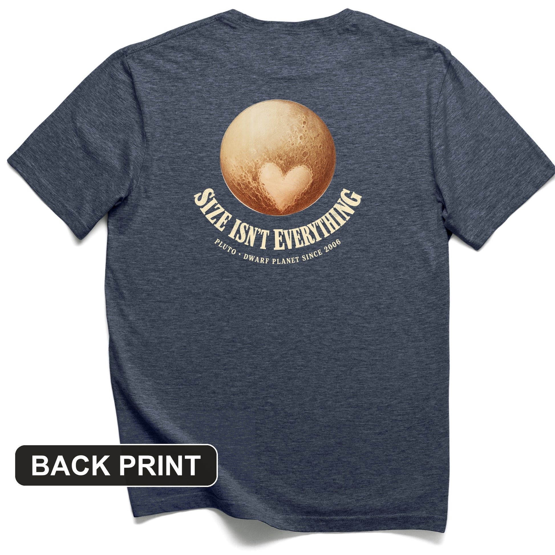 Pluto Size Isnt Everything Back Print T-Shirt