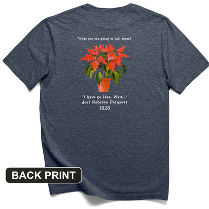Pointsettias Back Print T-Shirt