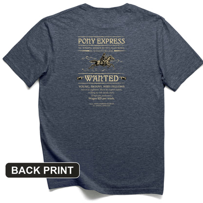 Pony Express Poster Back Print T-Shirt
