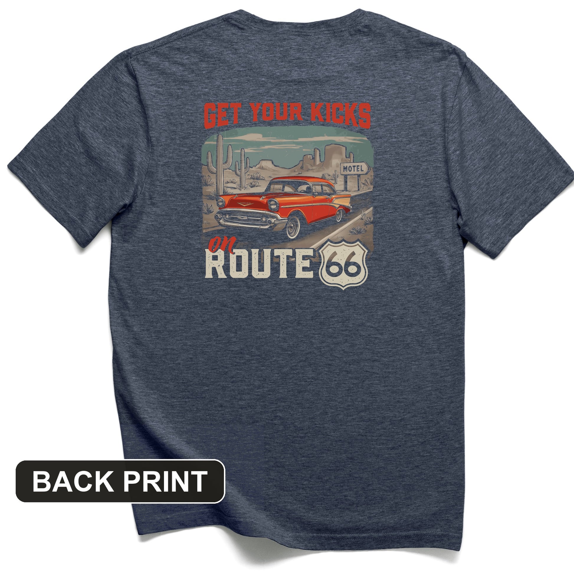 Route 66 Billboard Back Print T-Shirt