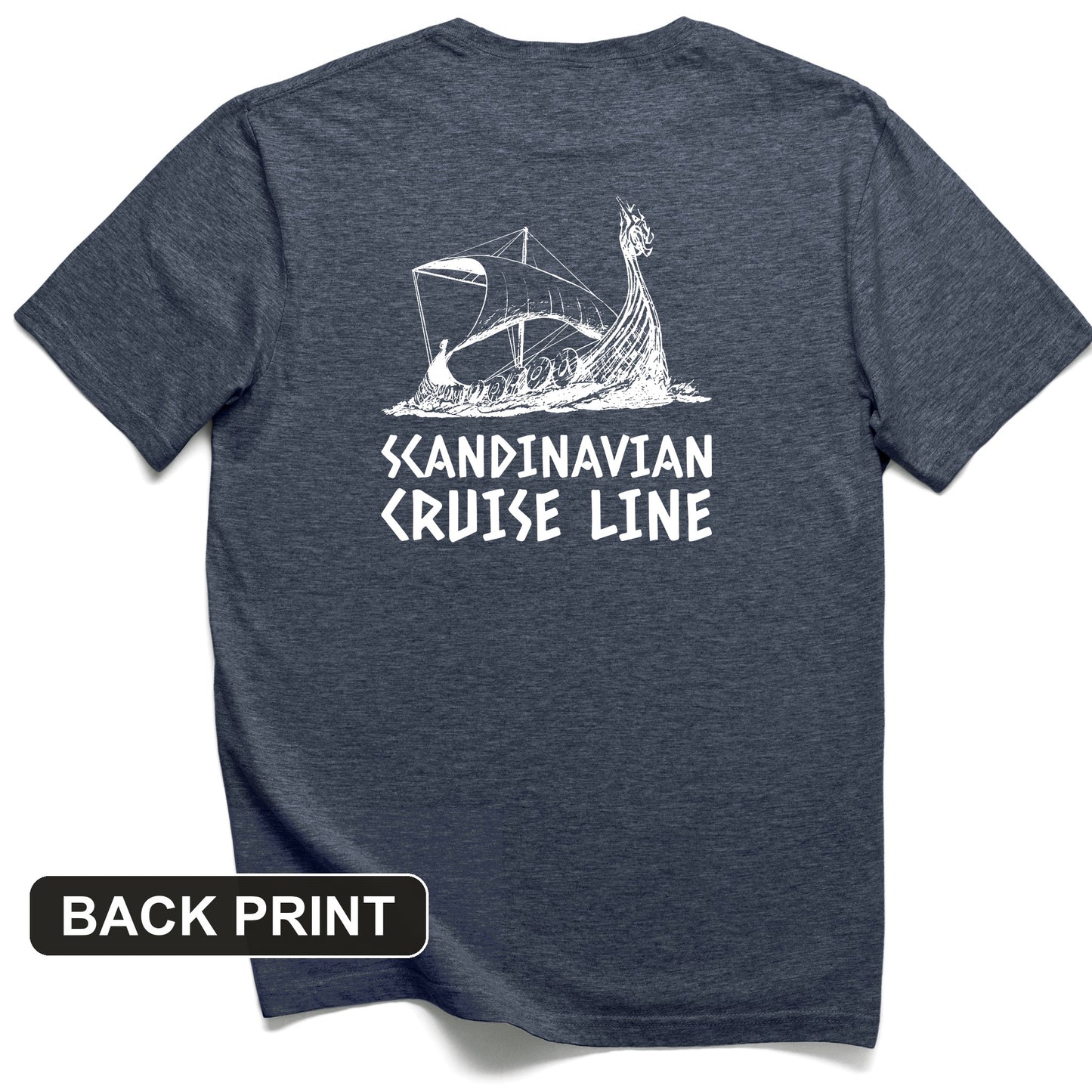 Scandinavian Cruise Line Back Print T-Shirt
