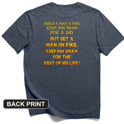 Set a Man on Fire Back Print T-Shirt