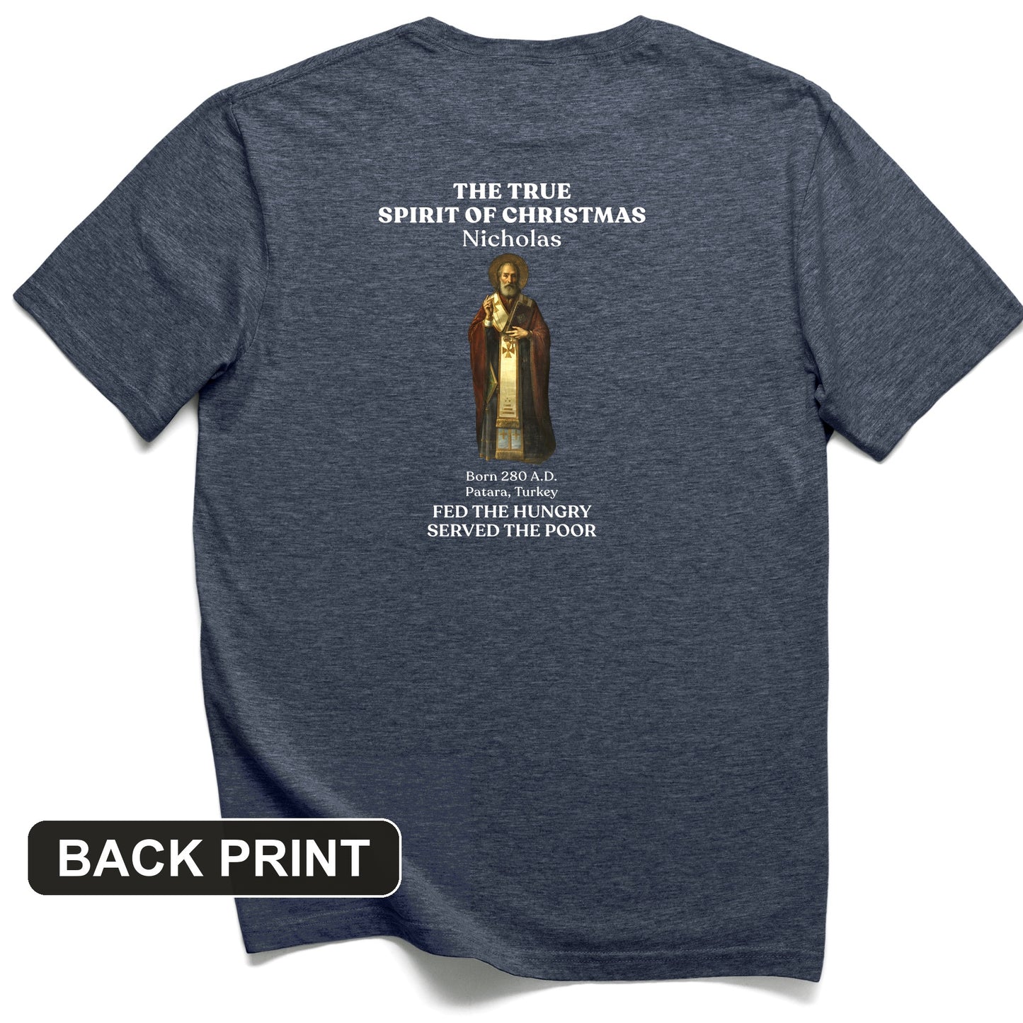 St Nicholas Back Print T-Shirt