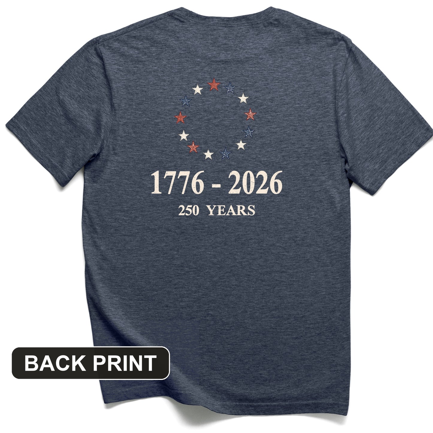 Stars Freedom Back Print T-Shirt
