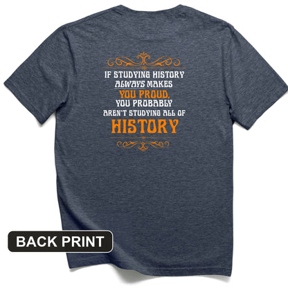 Studying History Back Print T-Shirt