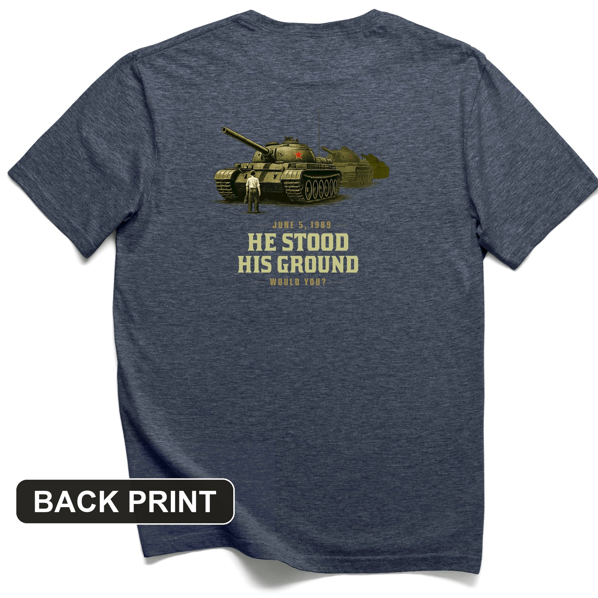 Tank Man Back Print T-Shirt