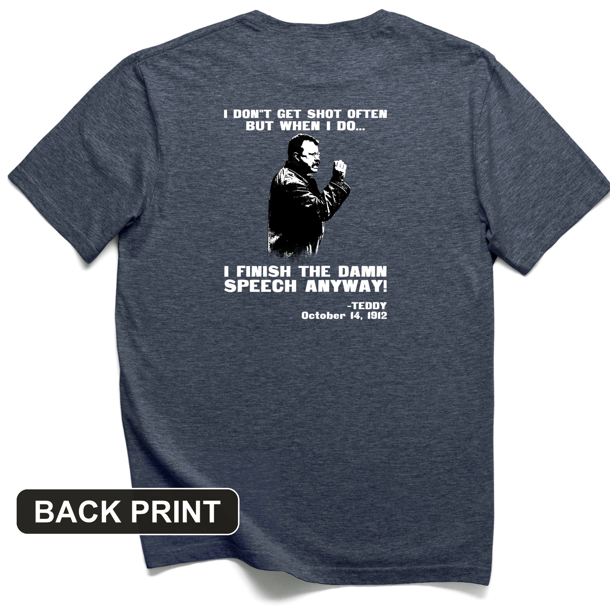 Teddy Speech Back Print T-Shirt