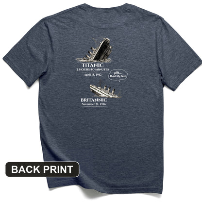 Titanic and Britannic Back Print T-Shirt