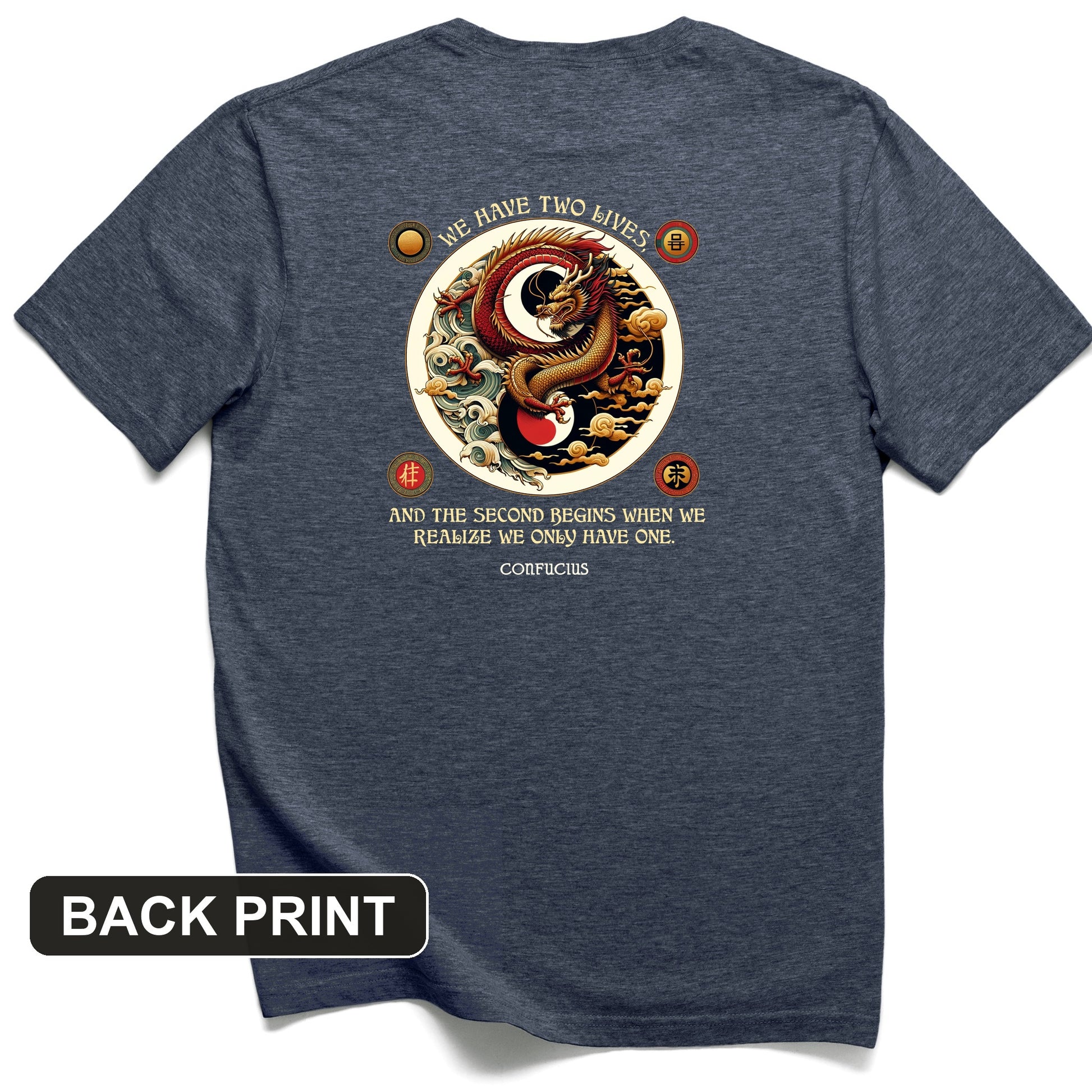 Two Lives Back Print T-Shirt
