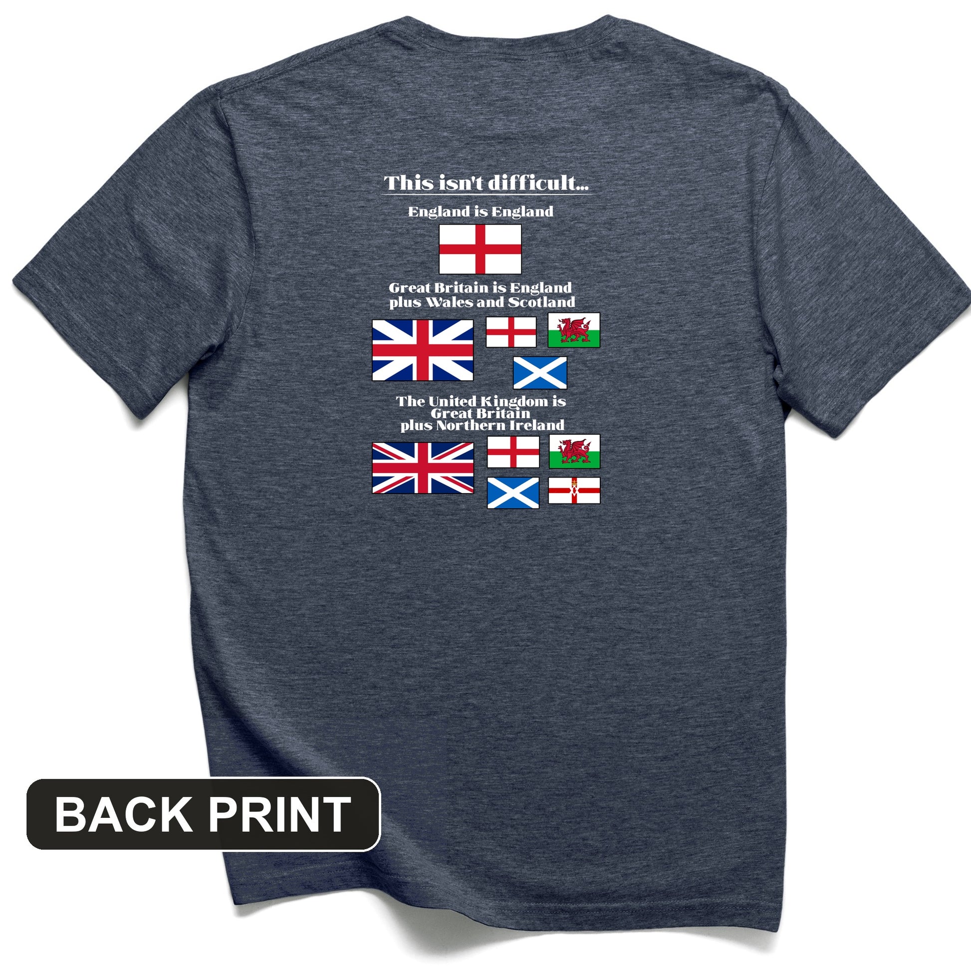 UK Make-up Back Print T-Shirt
