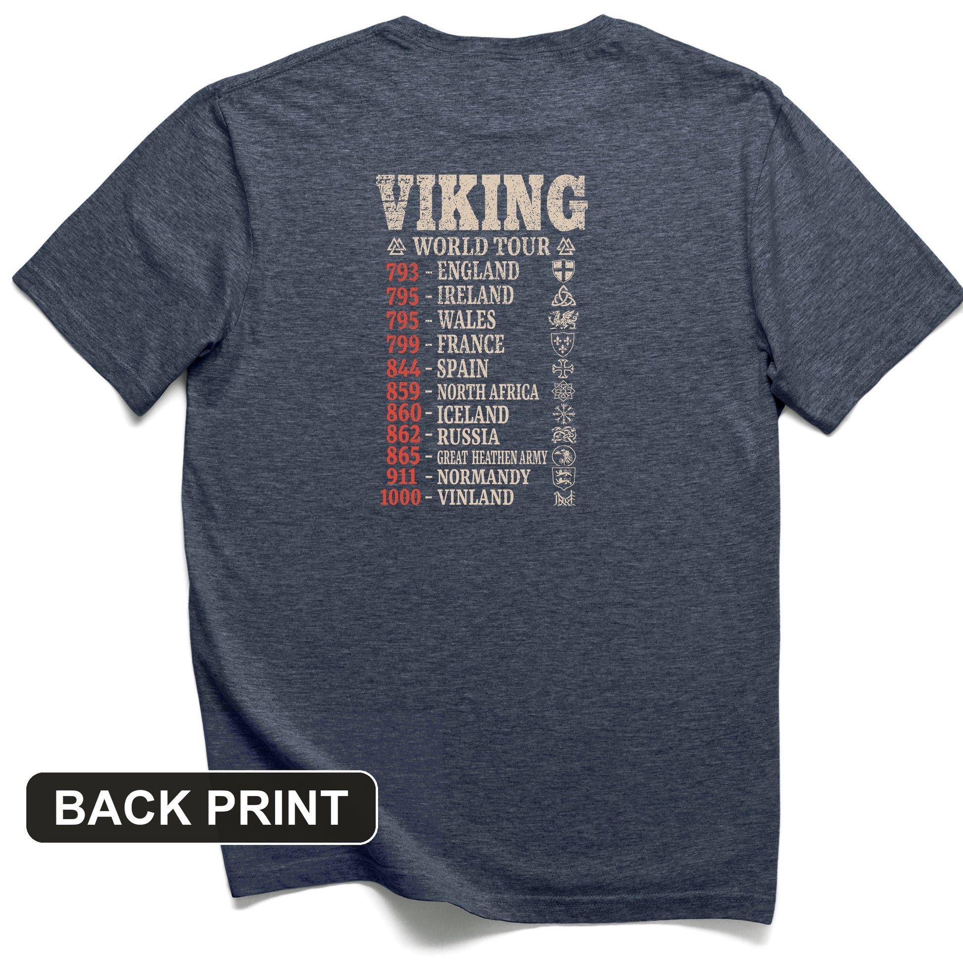 Viking World Tour Back Print T-Shirt