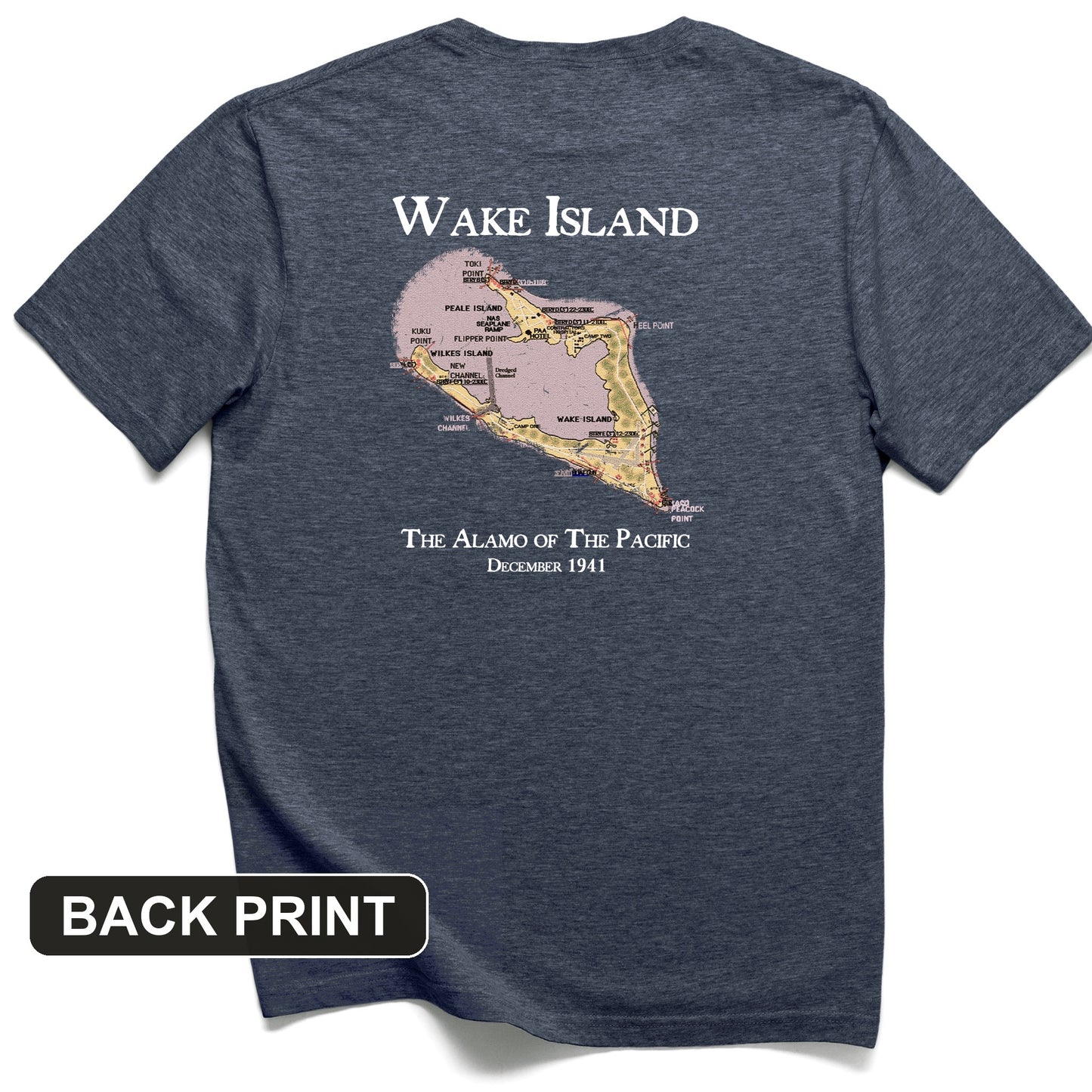 Wake Island Back Print T-Shirt