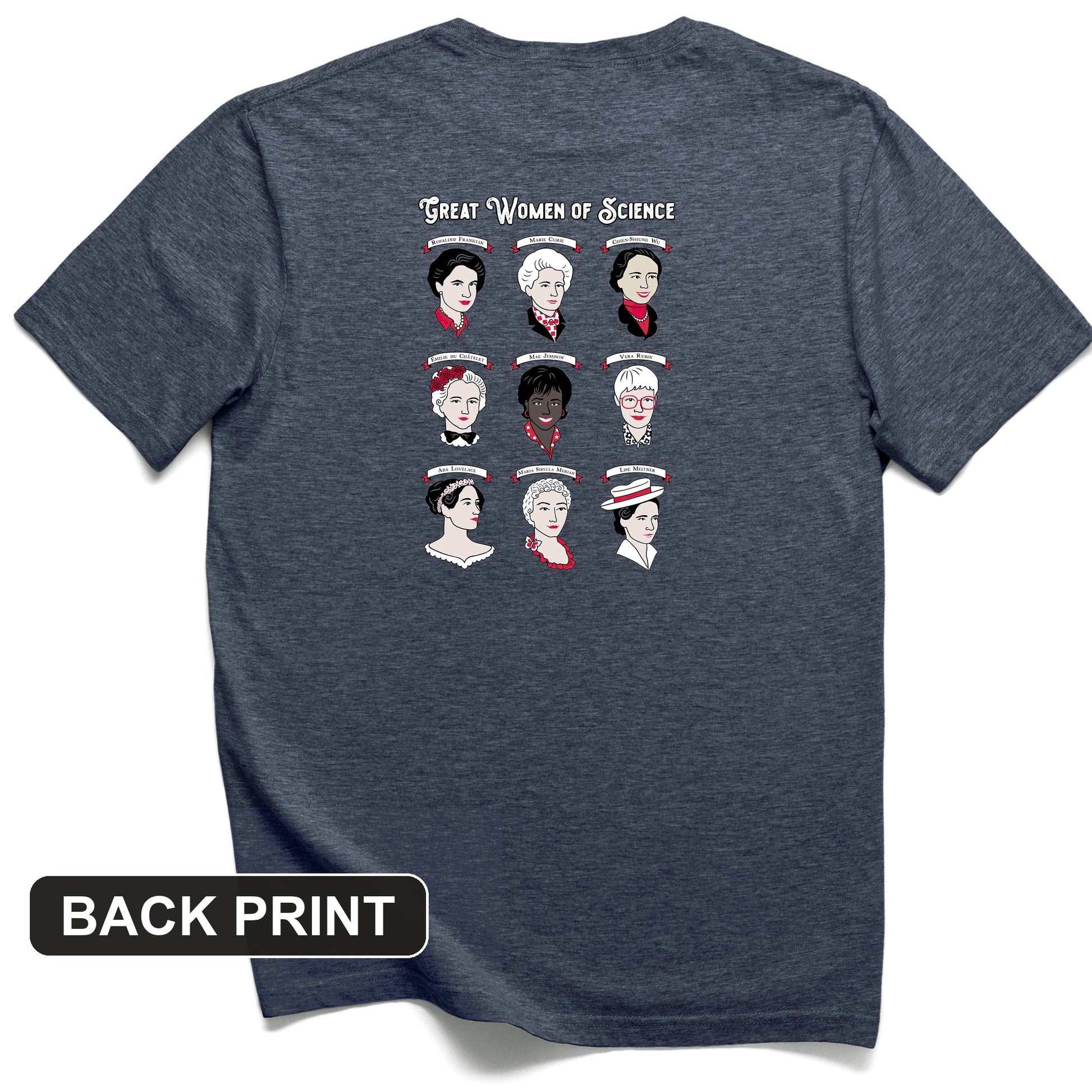 Women of Science Back Print T-Shirt