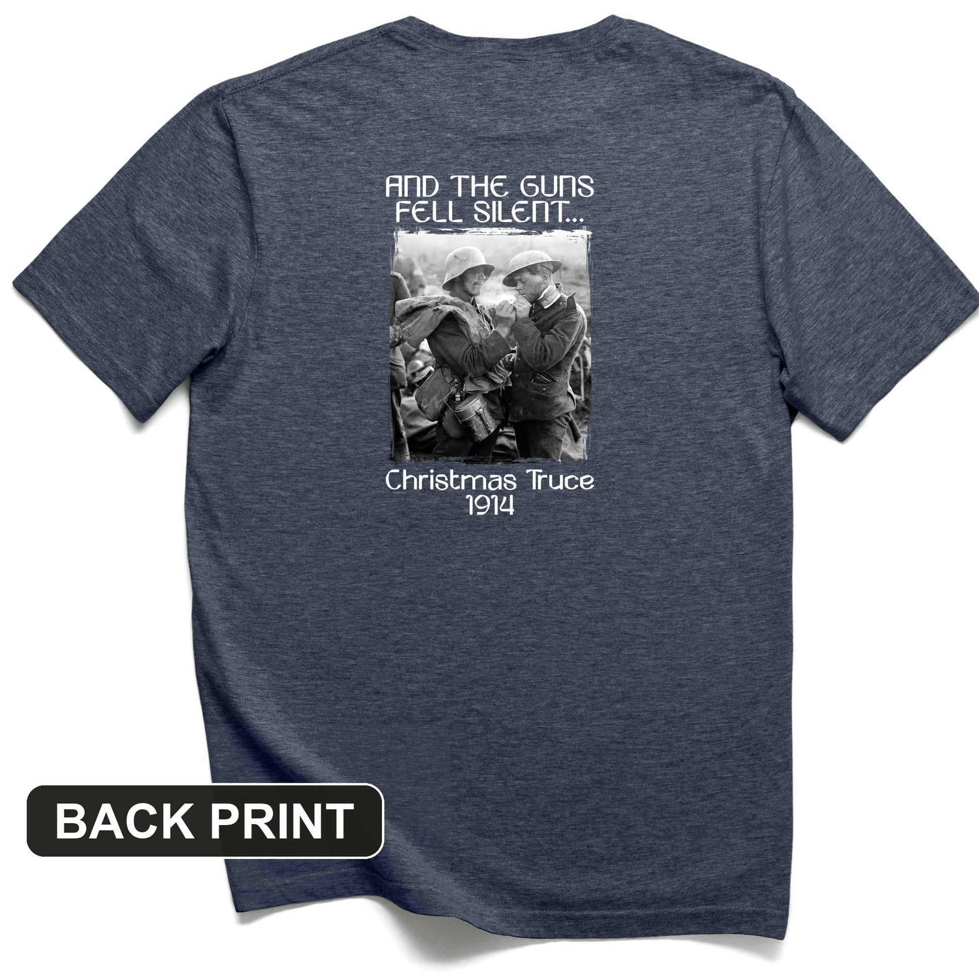 WWI Christmas Truce Back Print T-Shirt