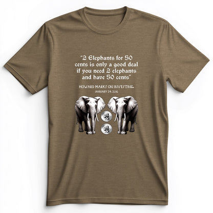 2 Elephants for 50 Cents Premium Tee
