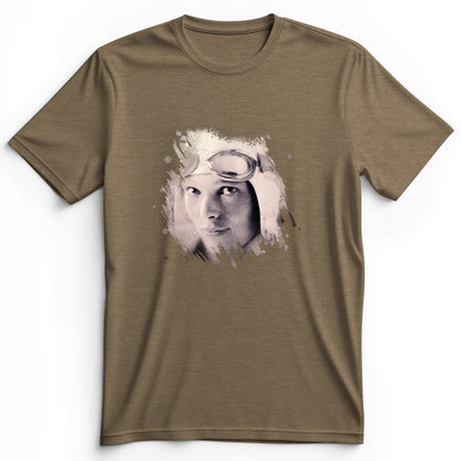 Amelia Earhart in Color Premium Tee