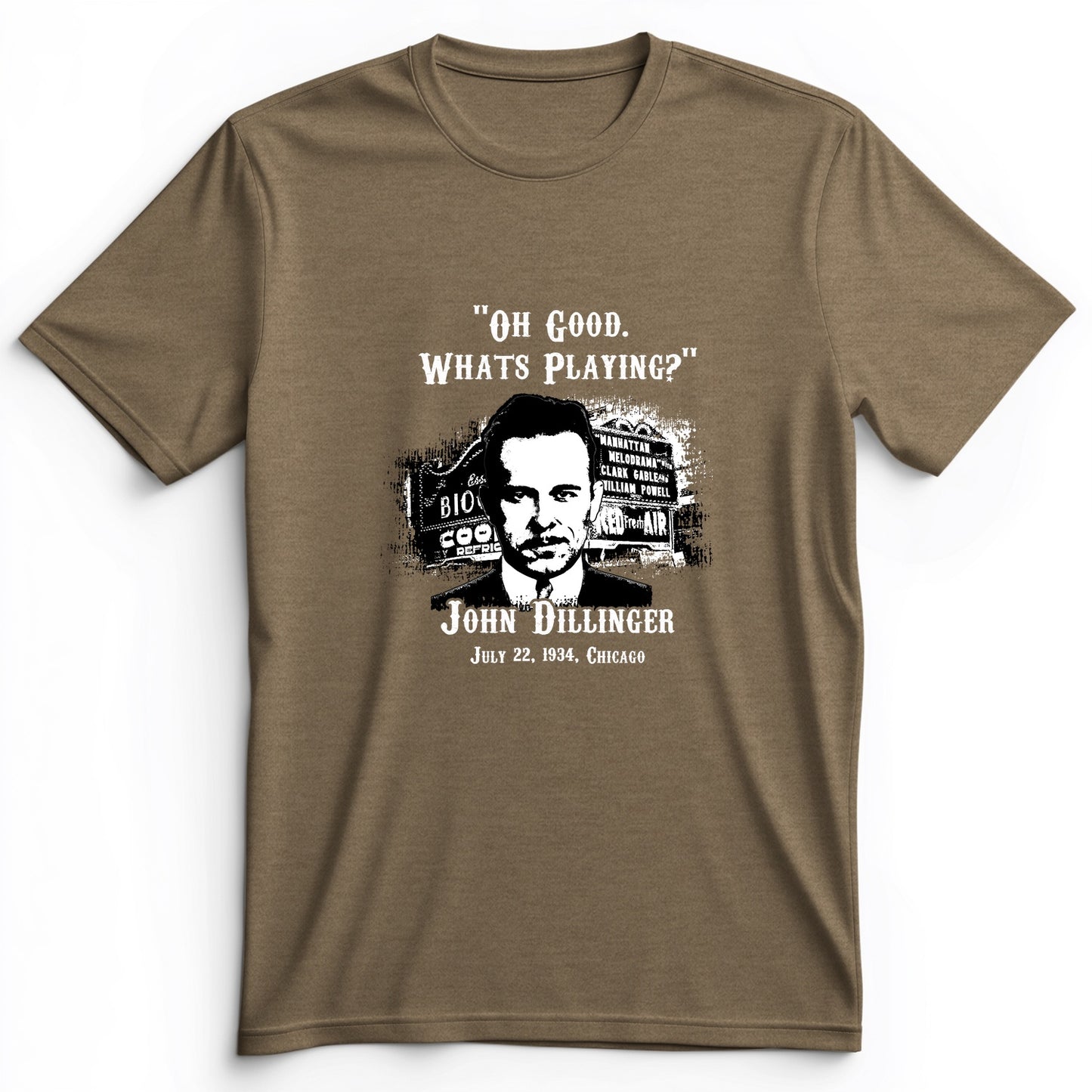 John Dillinger Let's Go To Movies Premium Tee