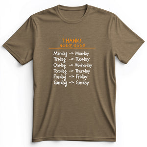 Nordic Gods Days Of The Week Premium Tee