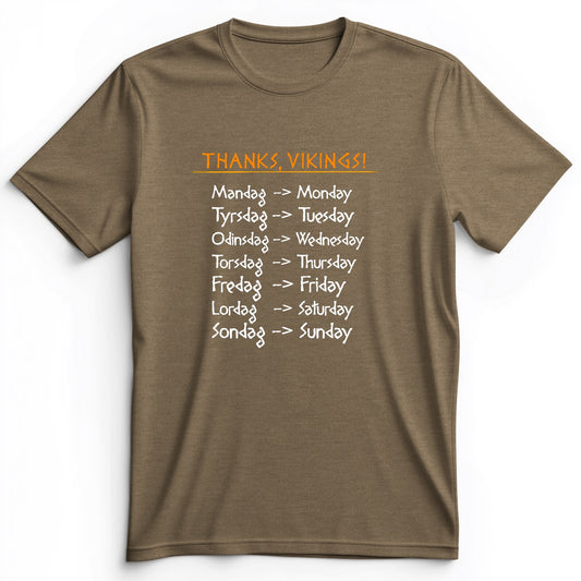 Nordic Gods Days Of The Week Premium Tee