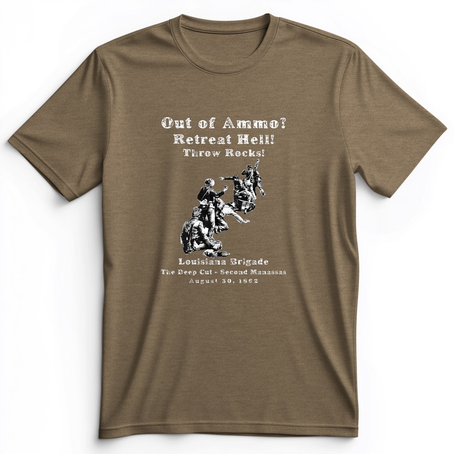 Out Of Ammo Throw Rocks Premium Tee