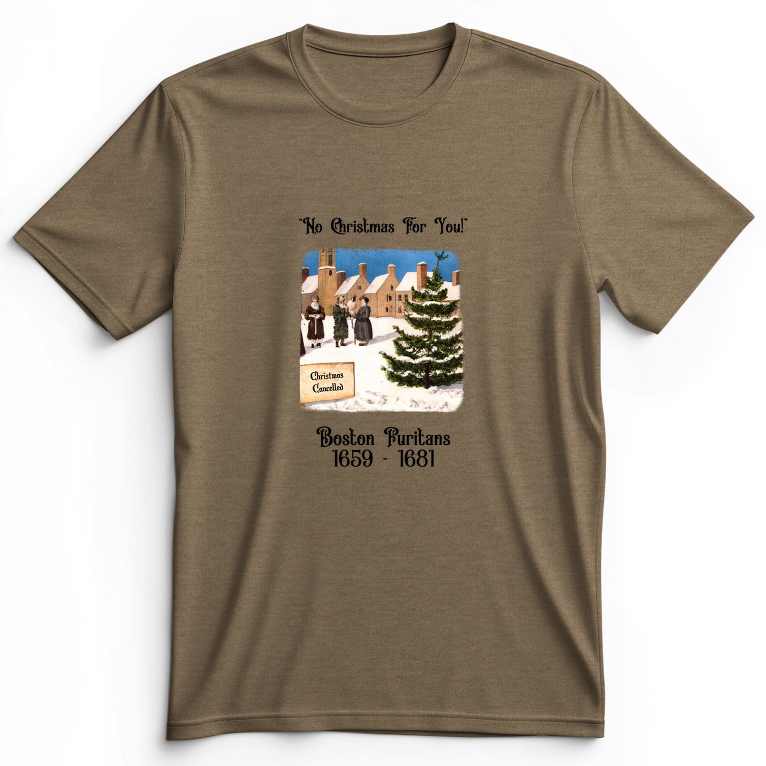 Puritans Banned Xmas Boston Premium Tee