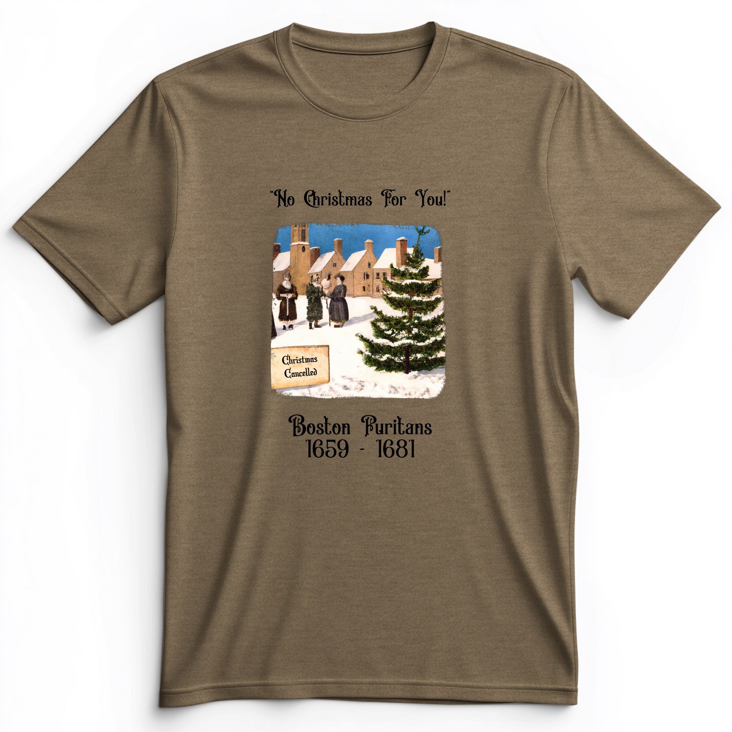 Puritans Banned Xmas Boston Premium Tee