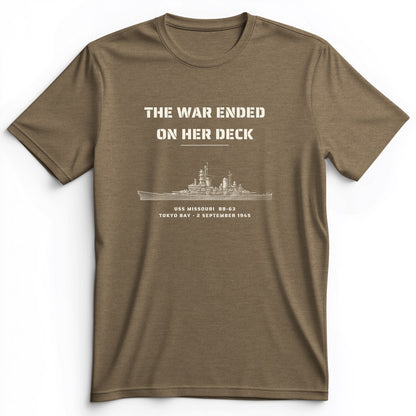 The War Ended On Her Deck Premium Tee